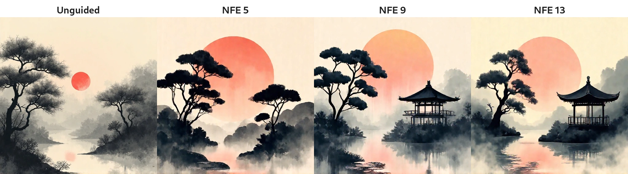 Sumie garden at dawn
